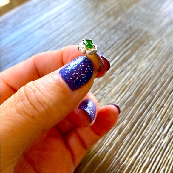 💚Chrome Diopside Filigree Stud Earring💚 - Picture 5 of 6